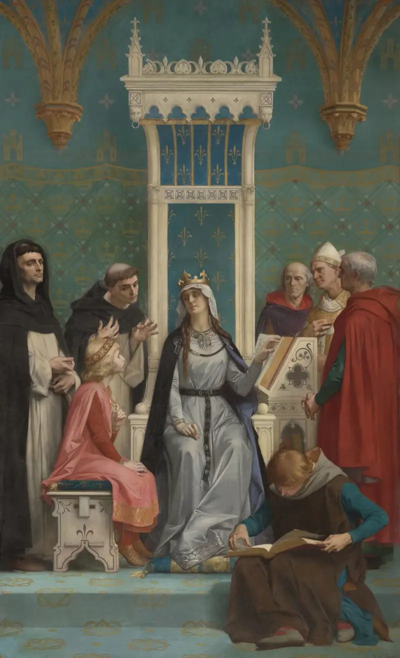 Sankt Ludvig undervisas av sin mor av Alexandre Cabanel