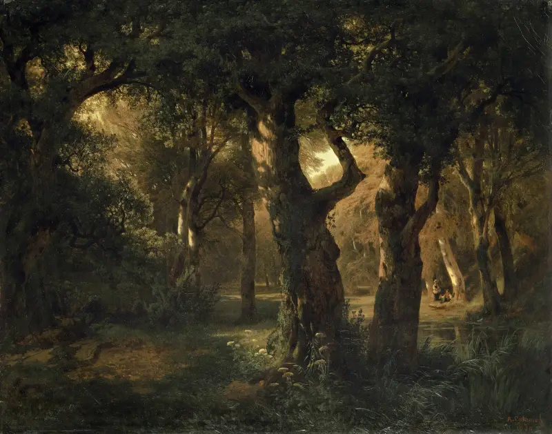 Lesní interiér, Alexandre Calame