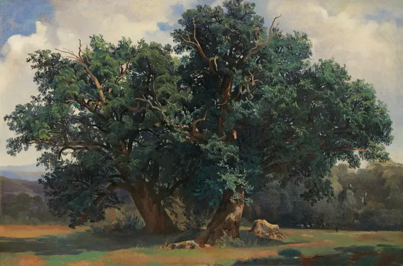 Pejzaż z dębami, Alexandre Calame