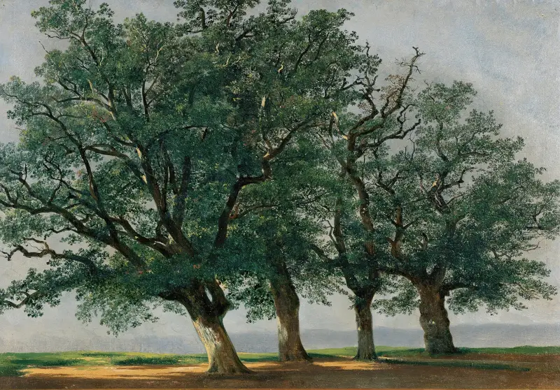 Quatre Grands Arbres av Alexandre Calame