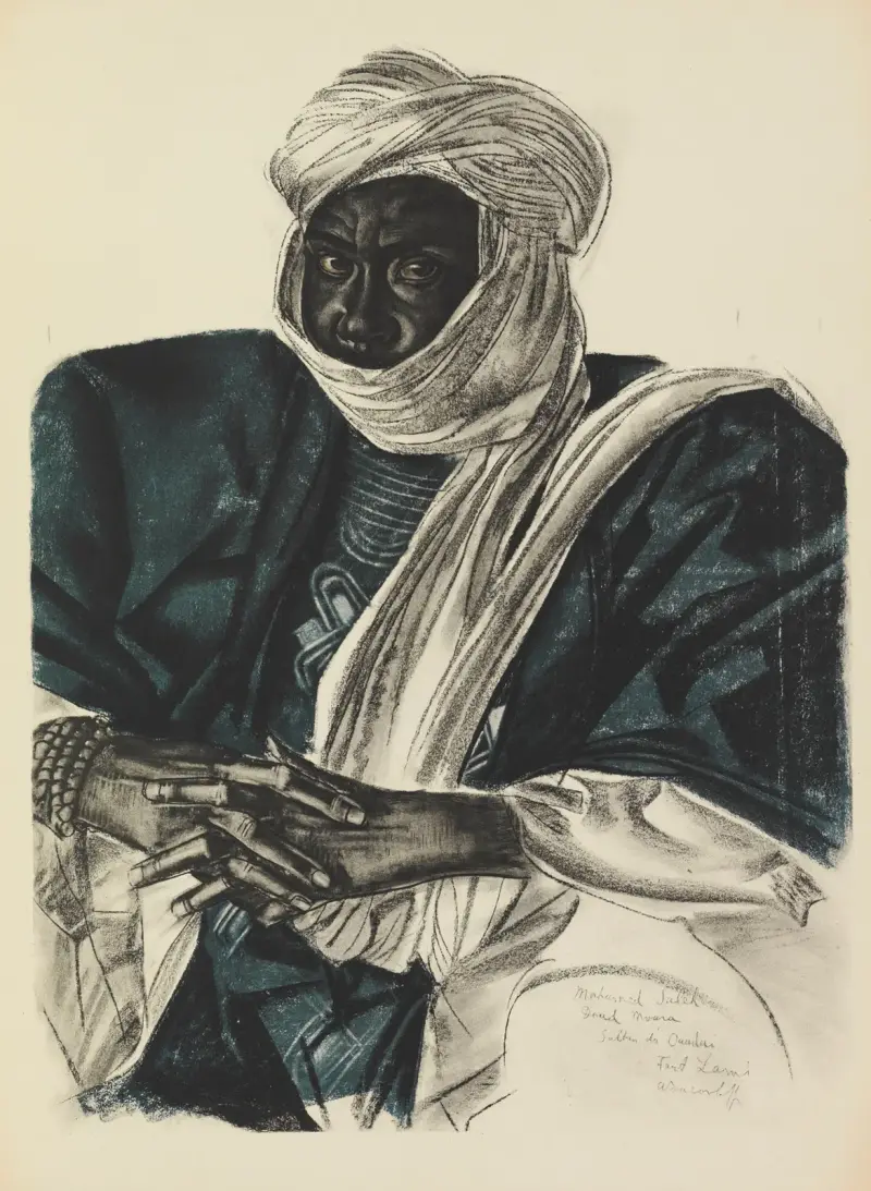 Mohamed Salek, kallad Doud Moura, sultan av Wadai av Alexandre Jacovleff