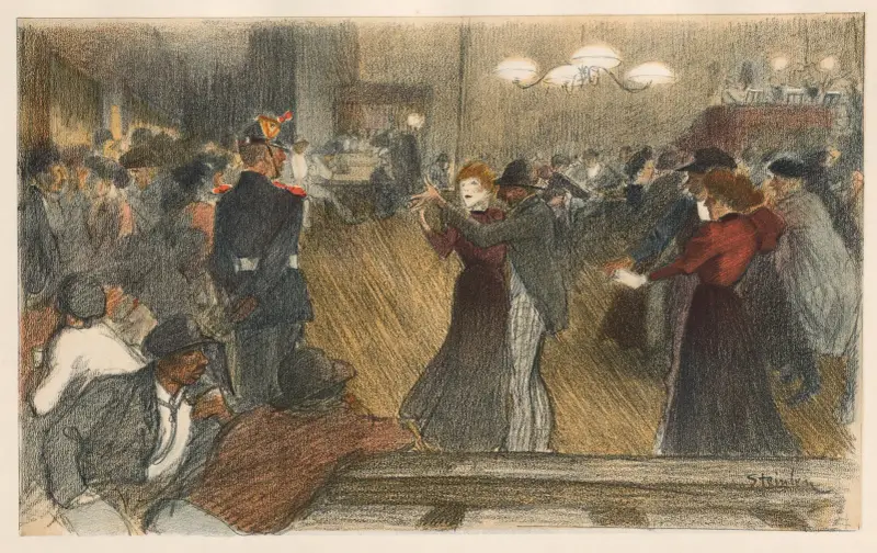 Bal de Barrière av Théophile Alexandre Steinlen
