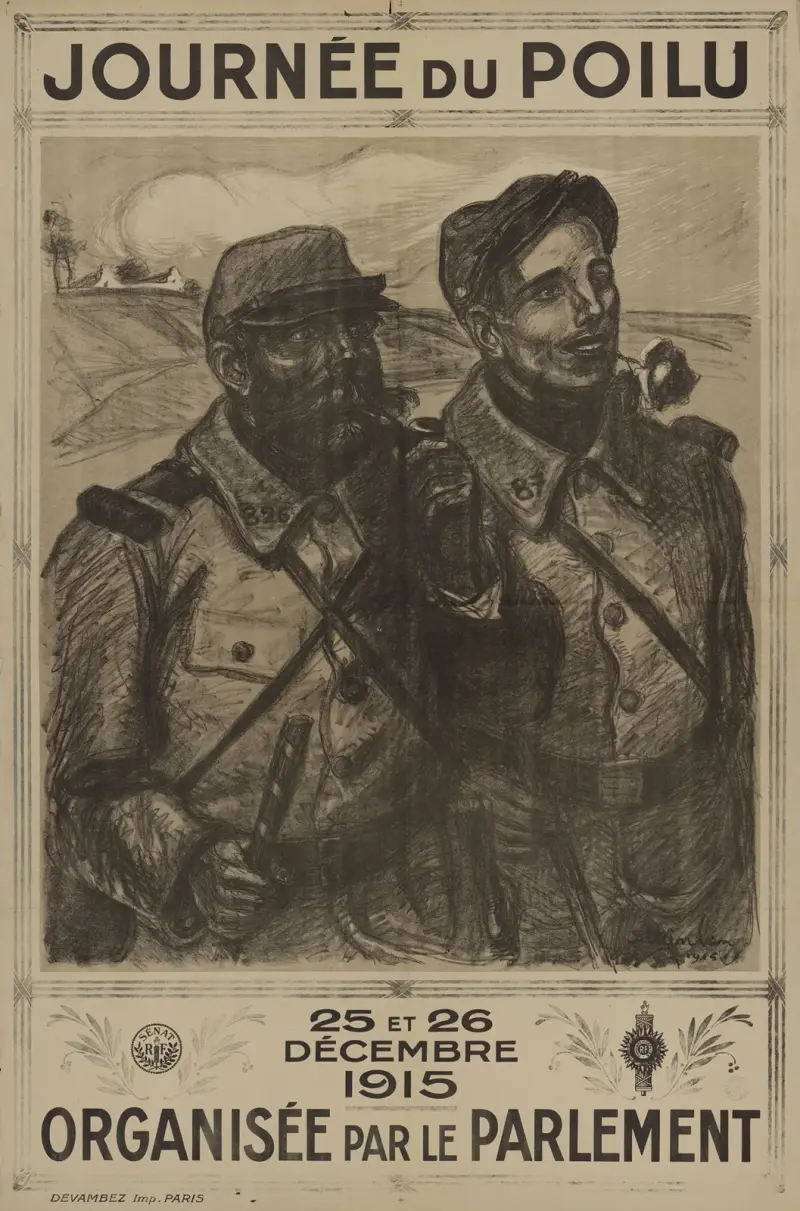 Poiludagen den 25 och 26 december 1915, anordnad av parlamentet av Théophile Alexandre Steinlen