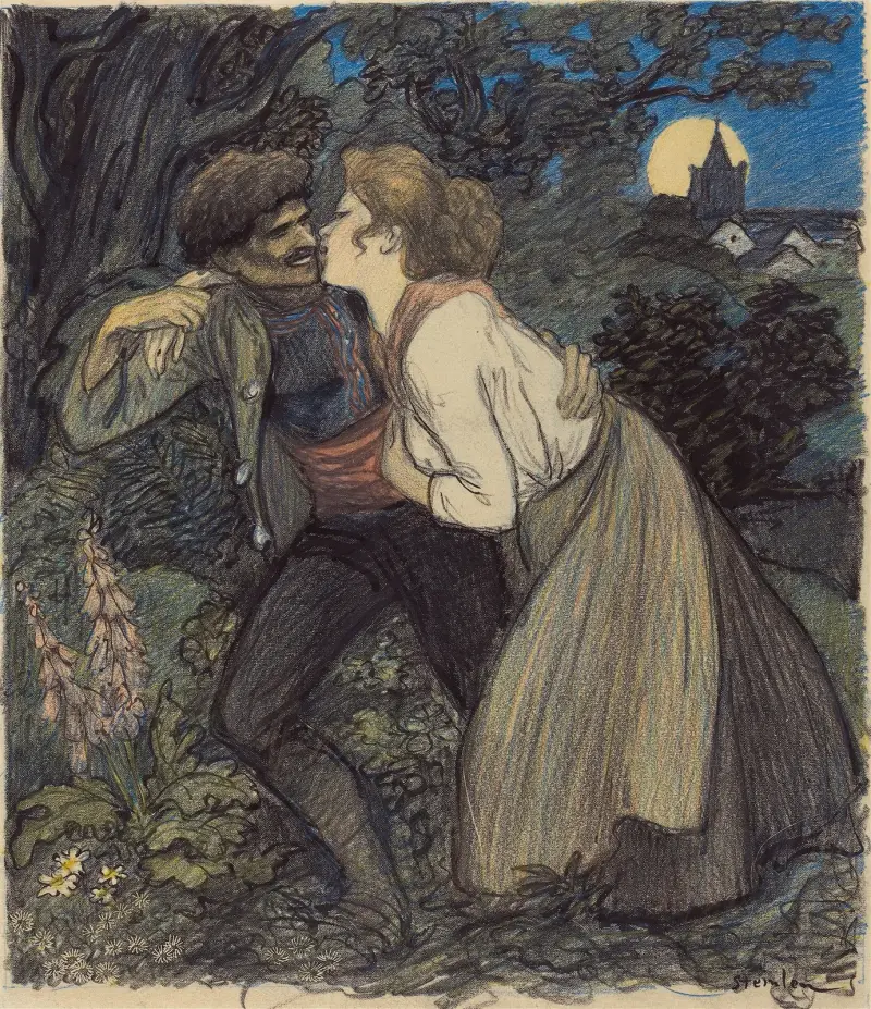 La chienne au loup av Théophile Alexandre Steinlen