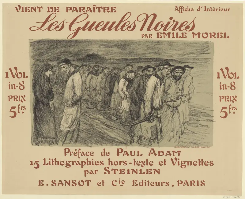 Les Gueules noires, par Emile Morel av Théophile Alexandre Steinlen