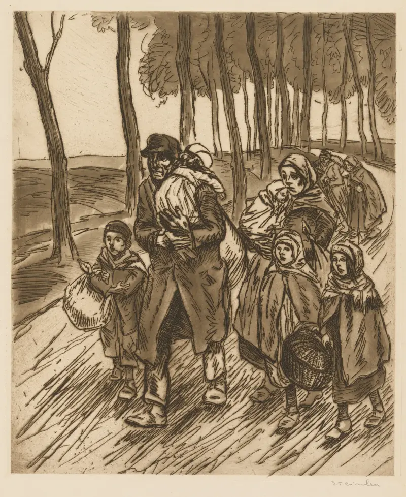 Refugee Family av Théophile Alexandre Steinlen