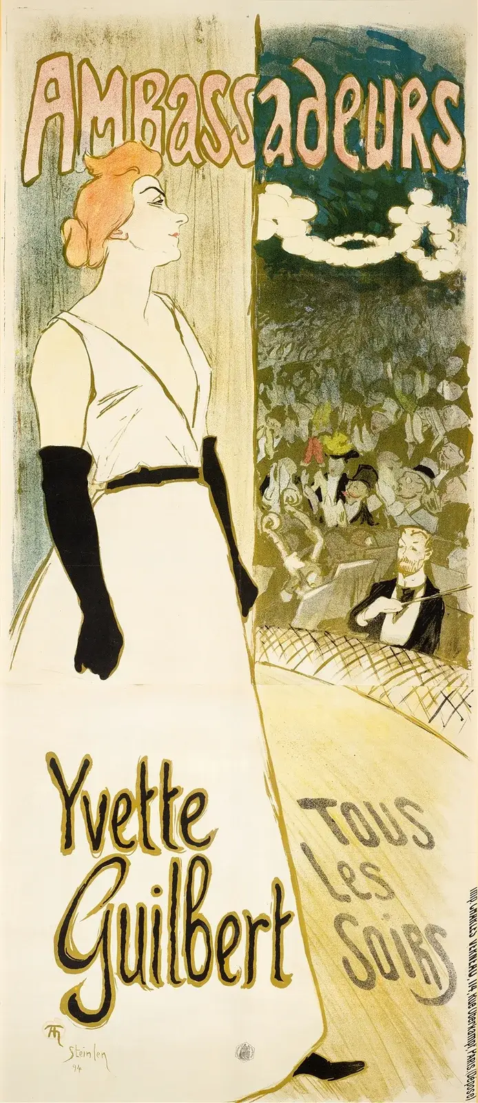 Yvette Guilbert av Théophile Alexandre Steinlen