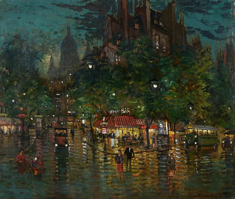 Pariser Nachtszene von Konstantin Alexeevich Korovin