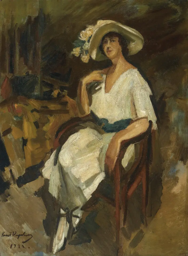 Porträtt av Madame Maria Rubin av Konstantin Alexeevich Korovin