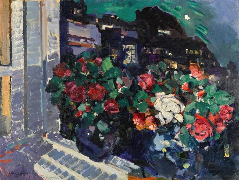 Róże na parapecie, Gurzuf, Konstantin Alexeevich Korovin