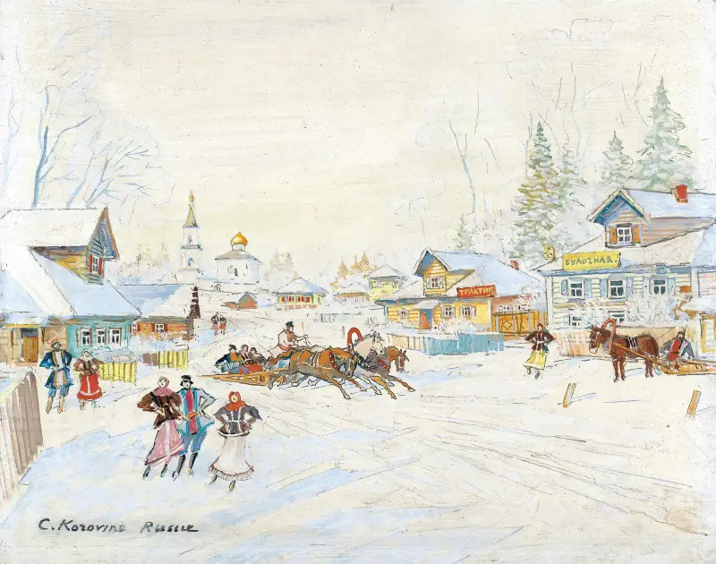Winter Landscape – nr 2 av Konstantin Alexeevich Korovin