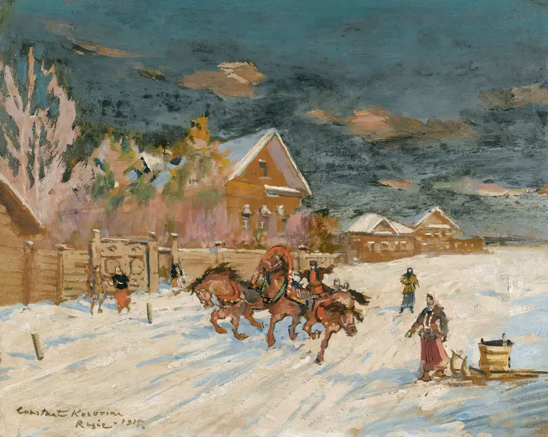 Winter Landscape – nr 1 av Konstantin Alexeevich Korovin