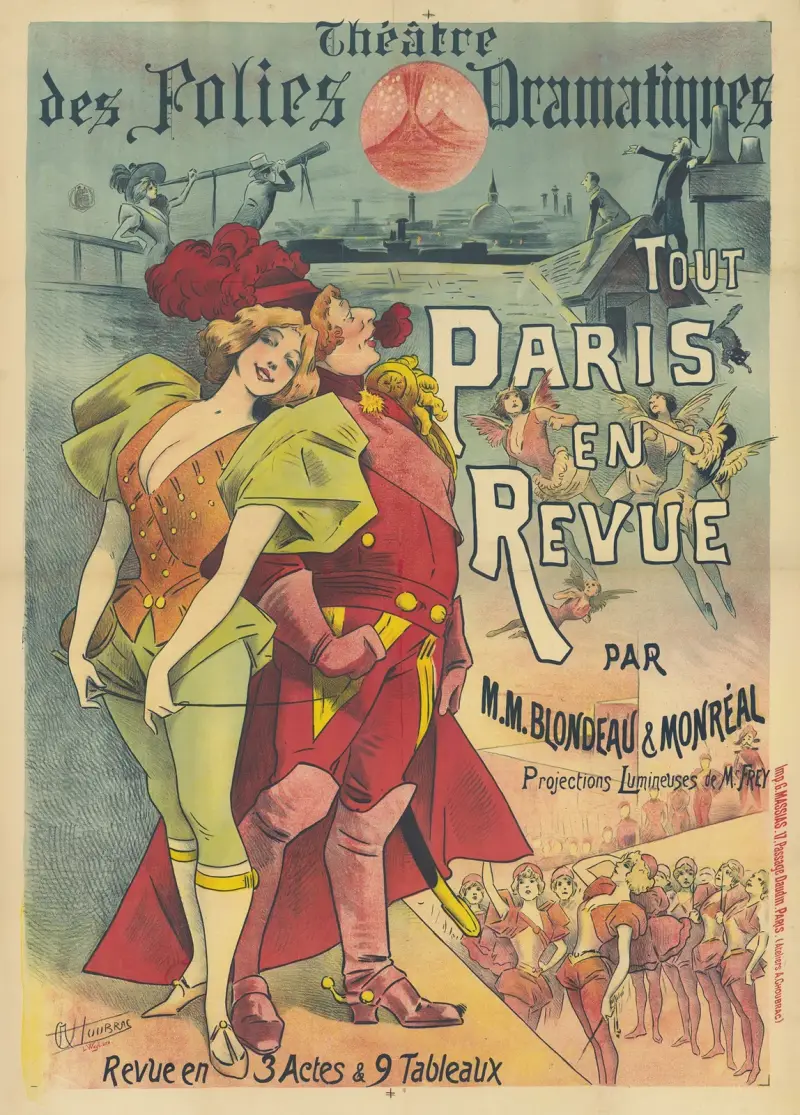 Théatre des Folies Dramatiques. Tout Paris en revue par MM. Blondeau & Monréal von Alfred Choubrac