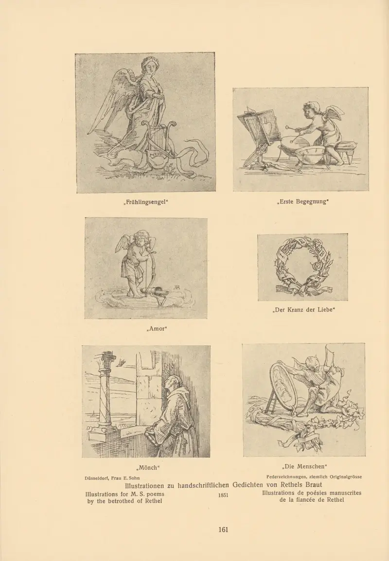 Illustrationer till M. S. dikter av Rethels trolovade av Alfred Rethel