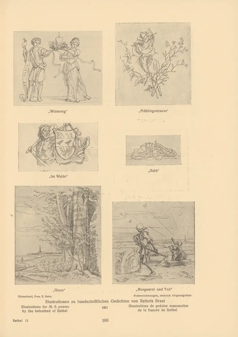 Illustrationer till M. S. dikter av Alfred Rethel