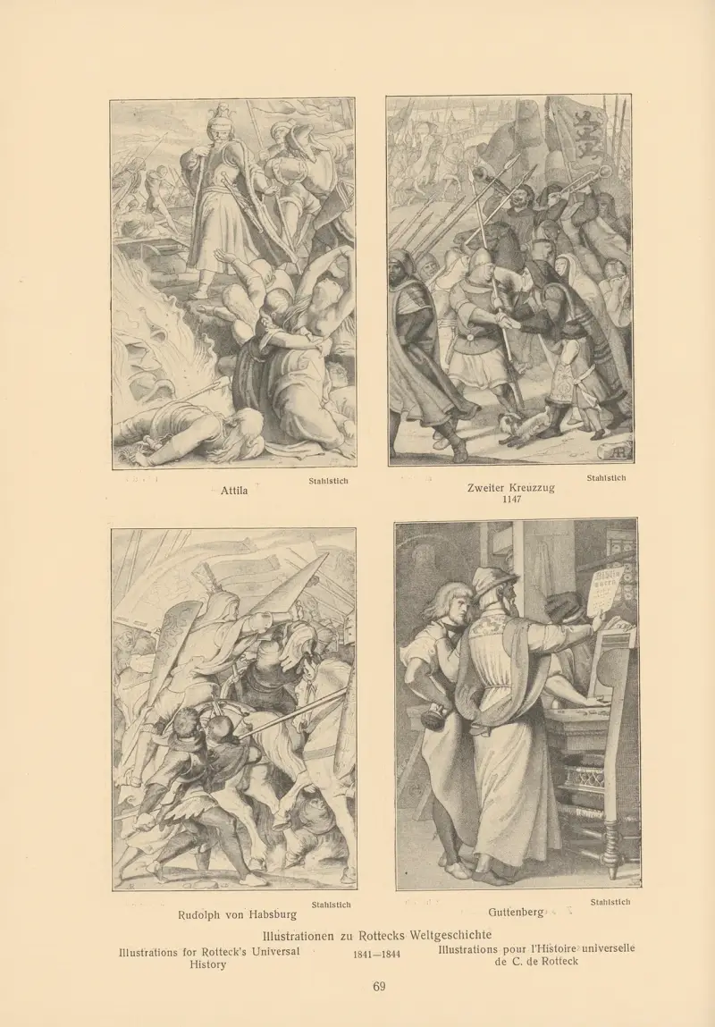 Illustrationer till Rottecks världshistoria, 1841 – nr 2 av Alfred Rethel