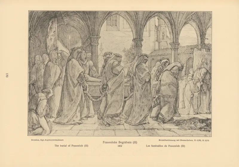 Frauenlobs begravning (III) av Alfred Rethel