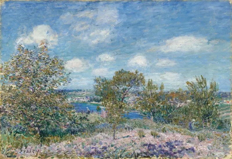 Majeftermiddag i By, nära Moret-sur-Loing av Alfred Sisley