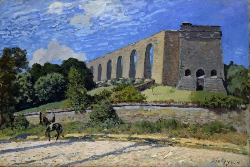 Aqueduct at Marly av Alfred Sisley