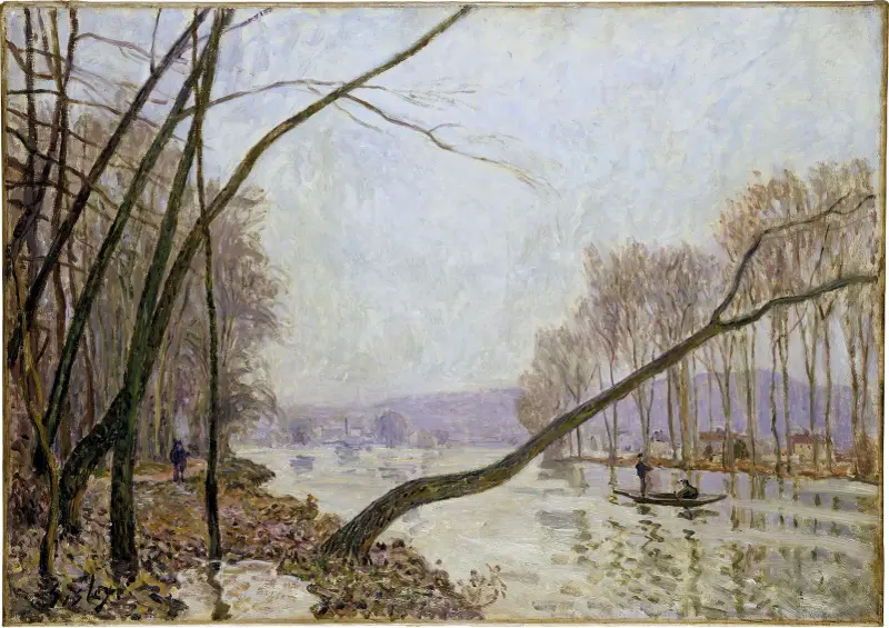 Seinens strand på hösten av Alfred Sisley