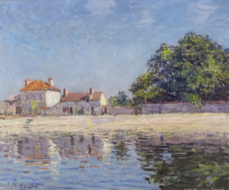 Bords du Loing, Saint-Mammes (The River Loing at Saint-Mammes) av Alfred Sisley