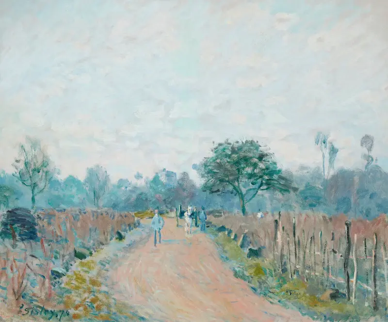 Vägen till Prunay vid Louveciennes av Alfred Sisley