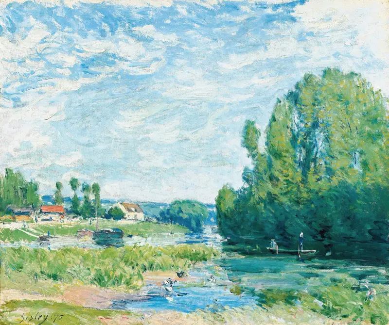 La Mare Aux Canards av Alfred Sisley