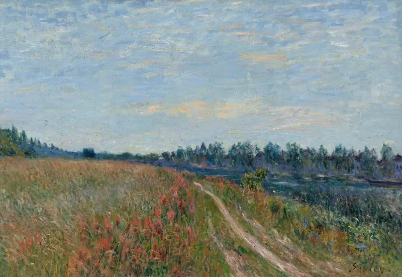 La prairie av Alfred Sisley