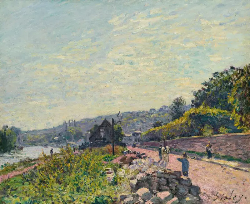 La Seine Au Bas-Meudon av Alfred Sisley
