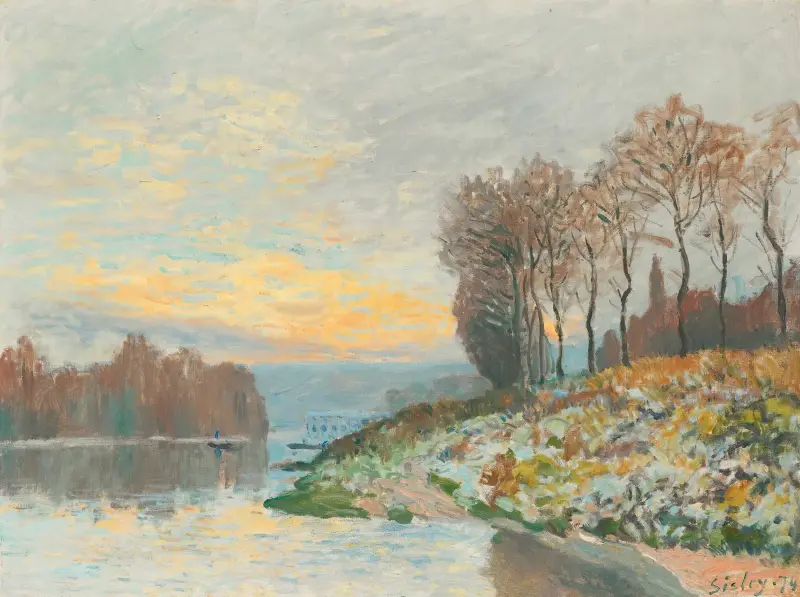 Seine vid Bougival av Alfred Sisley
