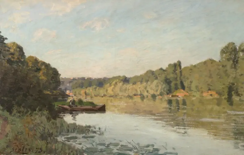 Krajobraz z Bougival, Alfred Sisley