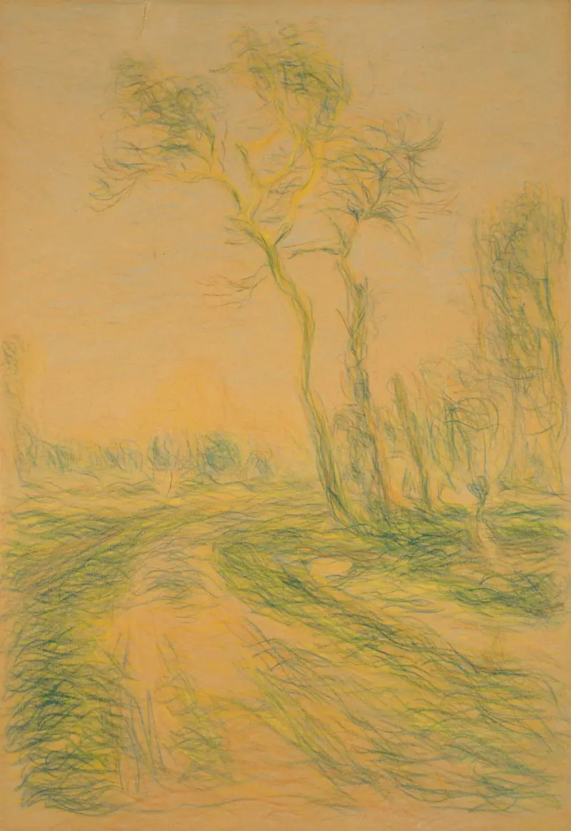 Landscape with Trees av Alfred Sisley