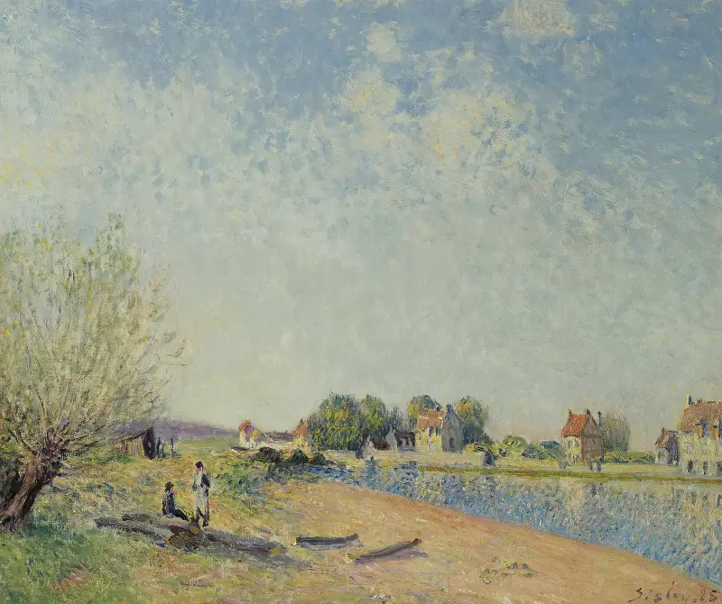 Loingkanalen vid Saint-Mammès av Alfred Sisley