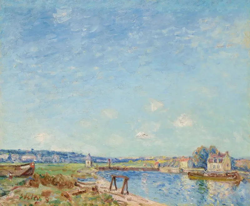 Loing vid Saint-Mammès, 1884 av Alfred Sisley