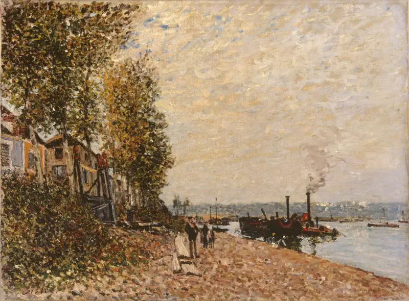 Bogserbåten, Loing vid Saint-Mammès av Alfred Sisley
