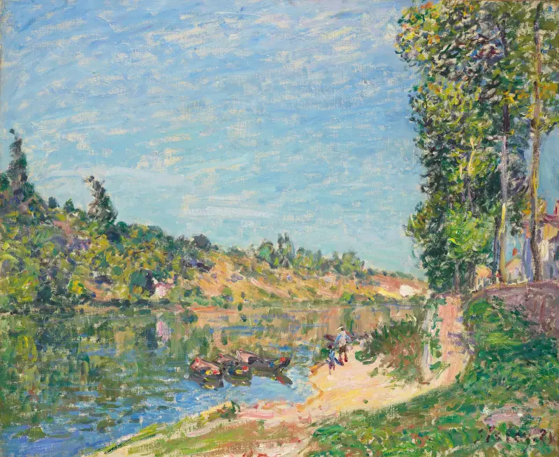 Die Hügel von La Celle bei Saint-Mammès von Alfred Sisley