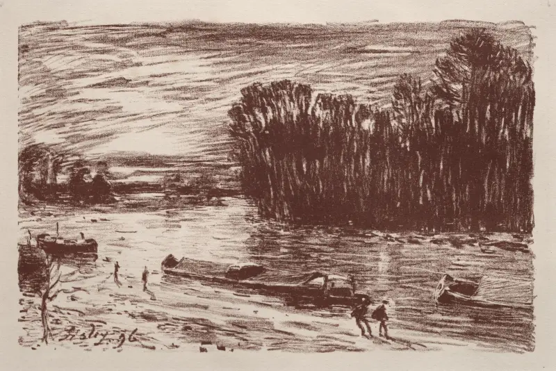 Vid Loings strand av Alfred Sisley