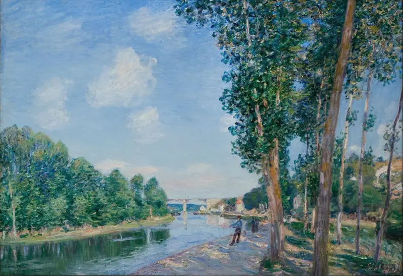 Saint-Mammès. Junisol av Alfred Sisley