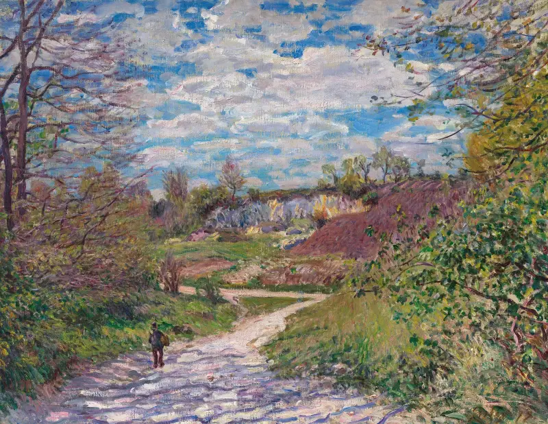 Vintersol i Veneux-Nadon av Alfred Sisley