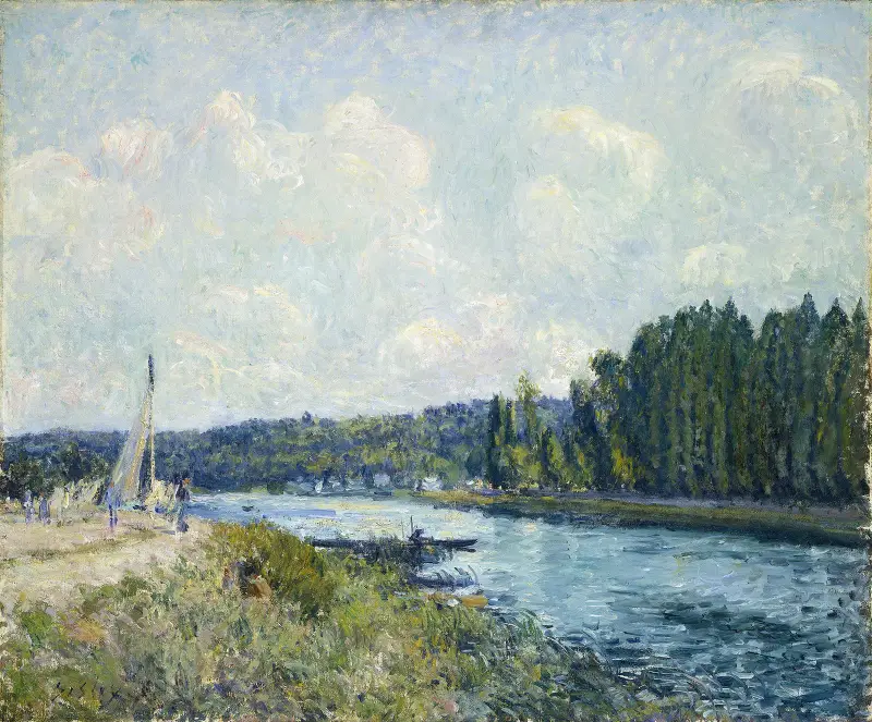 Oise-stranden av Alfred Sisley