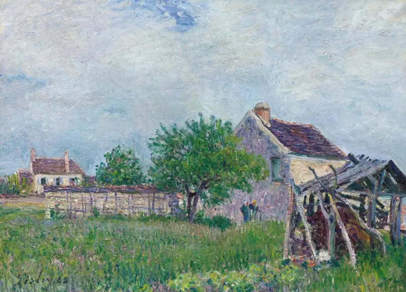 Altes Landhaus in Sablons von Alfred Sisley