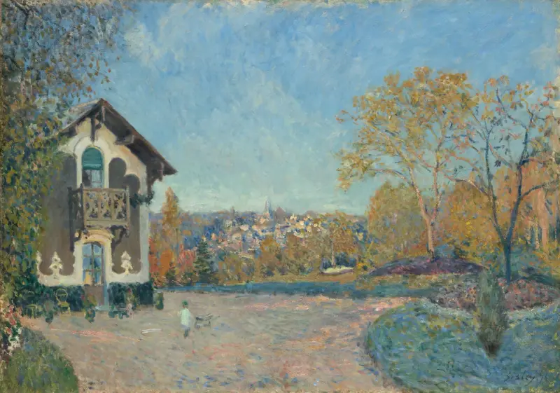 Vy över Marly-le-Roi från Coeur-Volant av Alfred Sisley