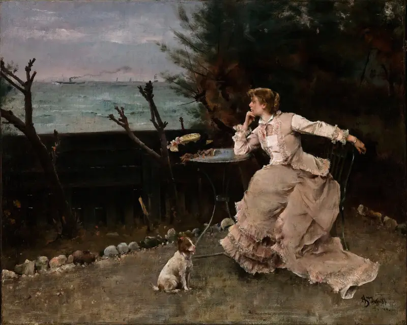 W głębokiej zadumie, Alfred Stevens