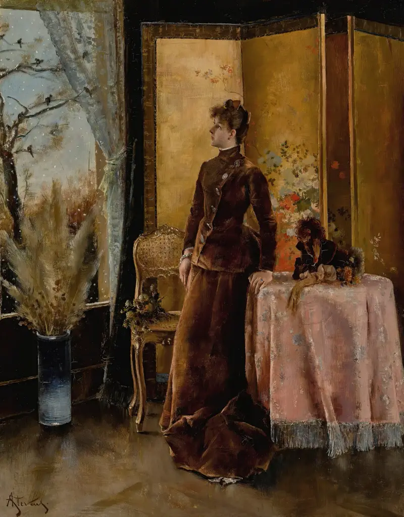 Śnieg, Alfred Stevens