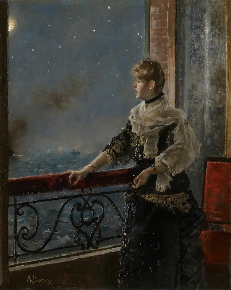 Blask księżyca (Au clair de la lune), Alfred Stevens