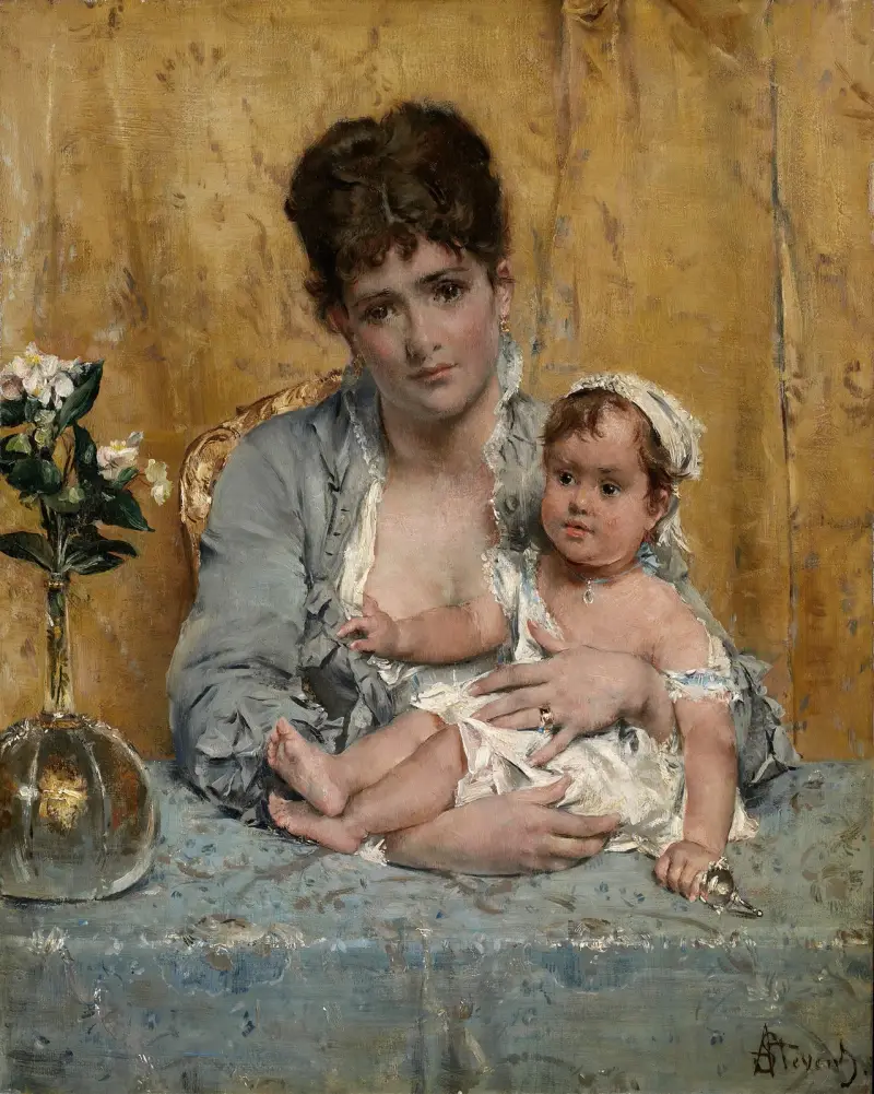 Matka i dziecko, Alfred Stevens