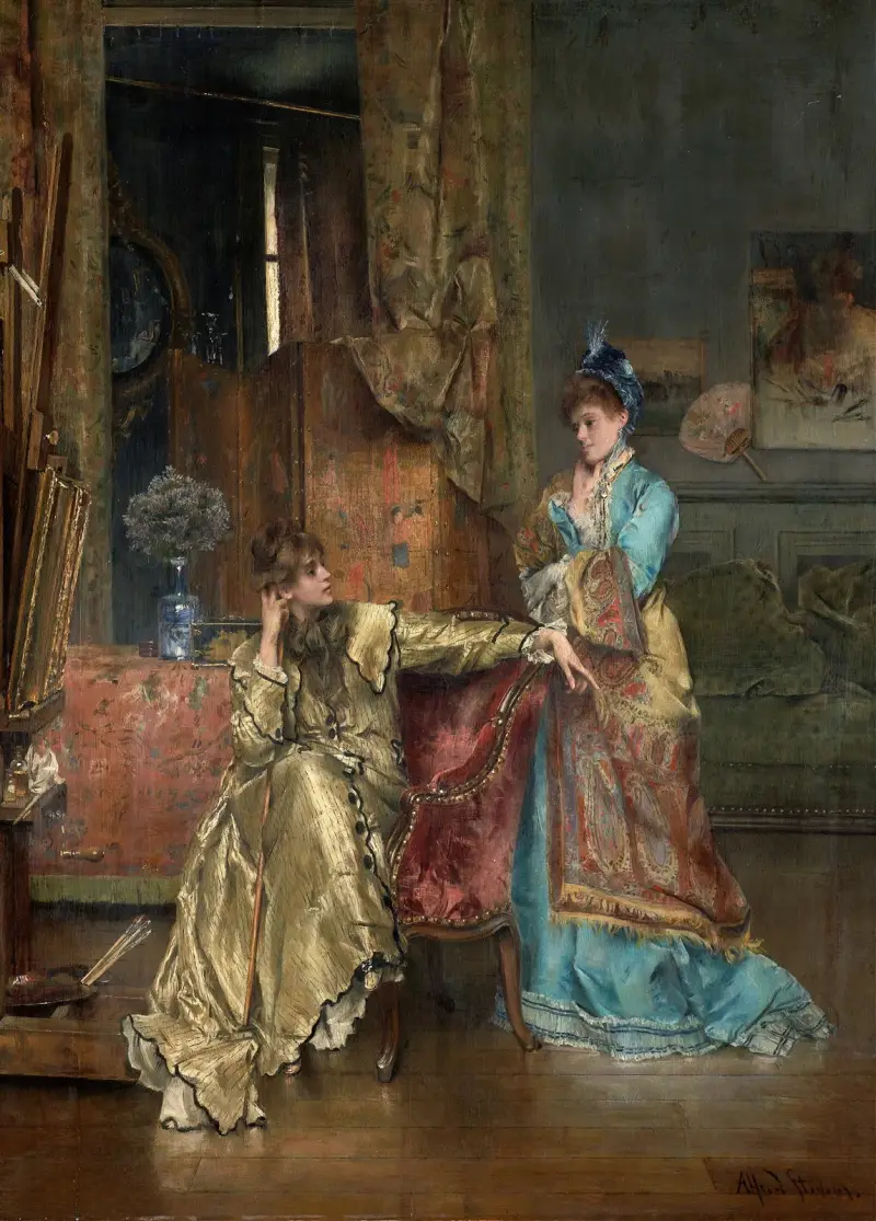 Návštěva, 1870, Alfred Stevens