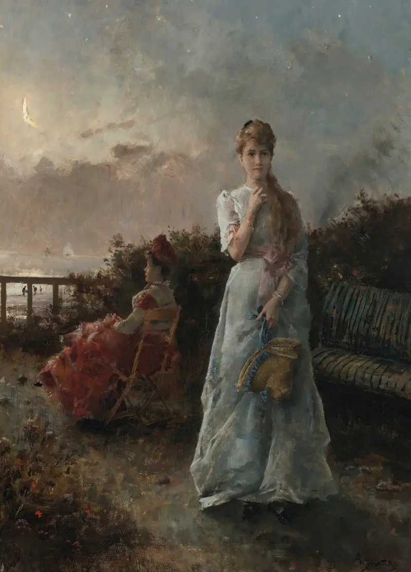 Un Soir À La Mer von Alfred Stevens