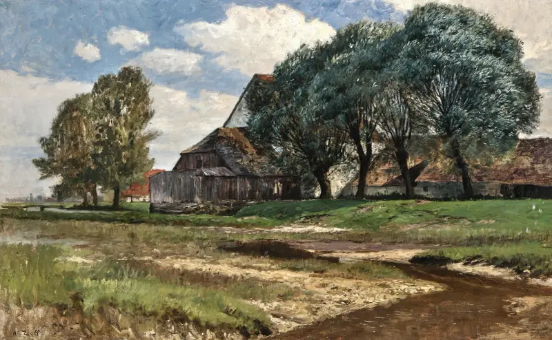 Ein Bauernhof bei München von Alfred Zoff