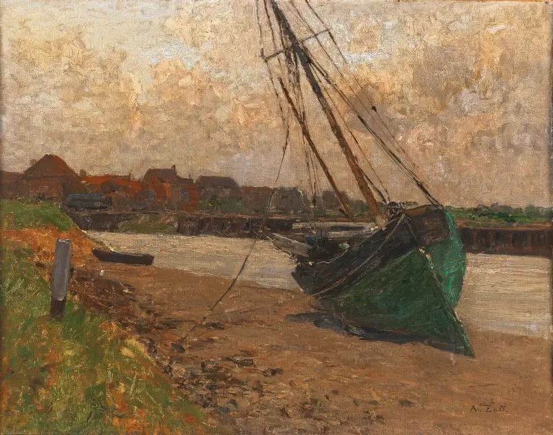 Motiv från Nieuwpoort (Belgien) av Alfred Zoff
